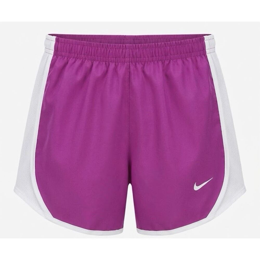 #602. Nike GIRLS YOUTH Fuchsia/White Tempo Dri-FIT Running Shorts